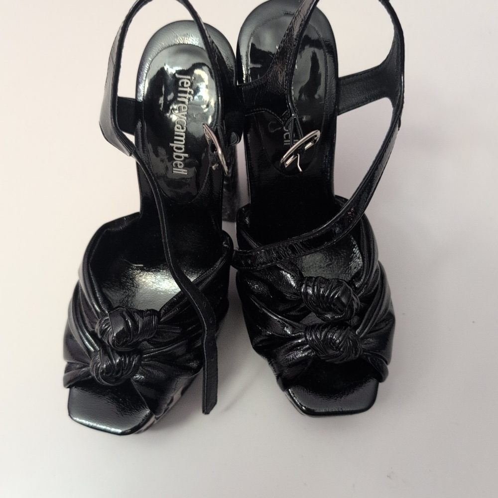 Jeffrey Campbell SevenZero Platform Sandals Grey Cheetah Women's 6.5